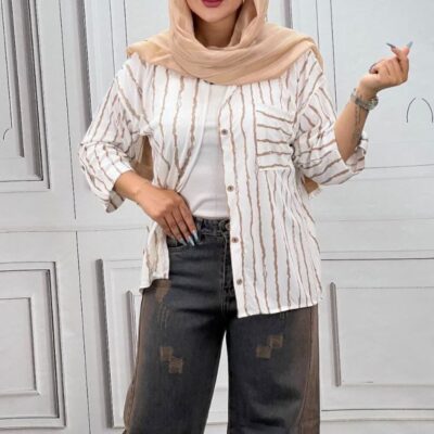 شومیز آبرنگی (سایز ۴۸تا۵۶)
